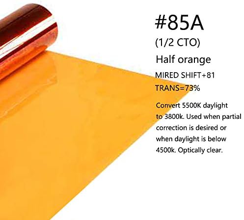 Narančasta korekcija u boji Filter list za filtriranje 16x20 inča, kompletan CTO, 1/2 CTO, 1/4 CTO fotografska rasvjeta gelovi