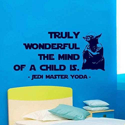 Zidne naljepnice Yoda Star Wars naljepnica Zidna naljepnica Najbolji Yoda Citati uistinu divne Um djeteta je djeca djeca