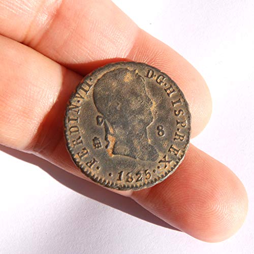 1825. ES Španjolska Ferdinand VII Segovia Mint 8 Maravedis kovanica Dobri detalji