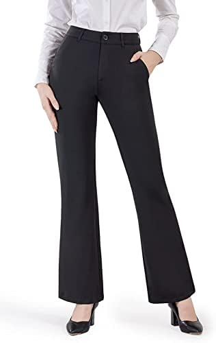 Bamans odijevanje hlače 30 /32/34 za žene bootcut radne hlače za rastetećine loop bootleg joga hlače s džepovima