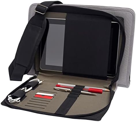 Broonel siva kožna kože laptop messenger futrola - kompatibilna s asus vivobook 16x OLED 16 prijenosno računalo