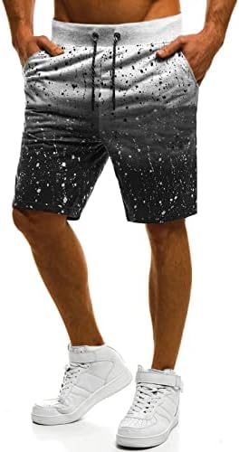 ZDDO muške ljetne trake kratke hlače, Ulični prskanje tiska casual bermuda kratke hlače na plaži s plažom trčanje sportske