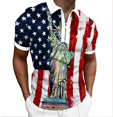 Muške američke zastave polo majice Patriotske majice 4. srpnja majice ljetne ležerne kratke rukave vintage tunike vrhove