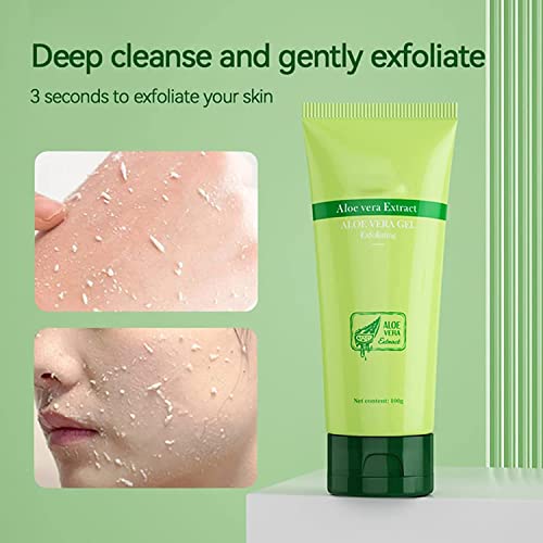 Piling gel za lice, piling gel od Aloe Vere, sredstvo za čišćenje s esencijom Aloe Vere, piling za pranje lica, hidratantni