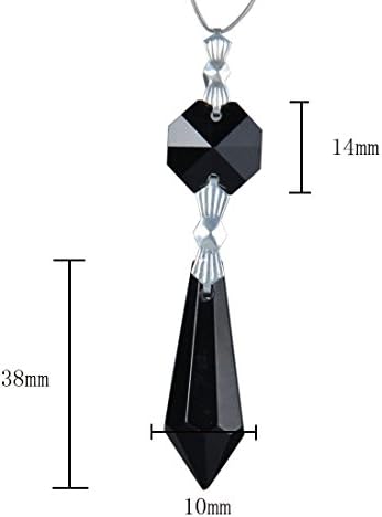 H&D 38 mm kristalni icicle prizme Charmas za luster, kandelabra, stropna svjetla, ukras za vjenčanje