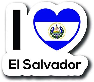 Ljubavna naljepnica sa zastavom Salvadora glavni ponos putovanja automobil kamion kombi branik prozor šalica za laptop zid-jedna