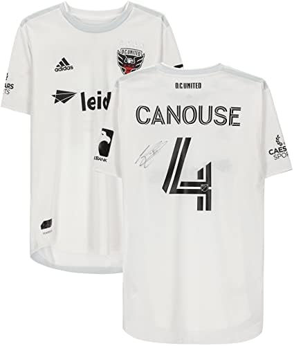 Russell Canouse D.C. United Autographed White -a iz dres 4 dres iz sezone 2020 MLS - Autografirani nogometni dresovi