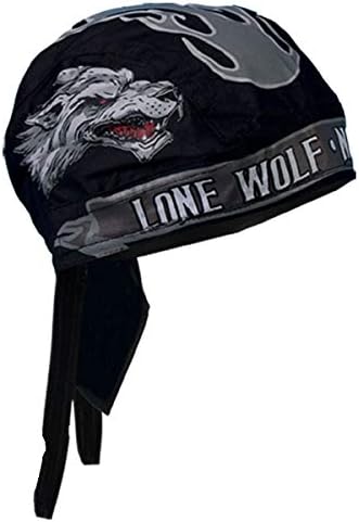 Lone Wolf No Club Biker Meshlined Sweat traka lagana glava za mikro vlakna ...
